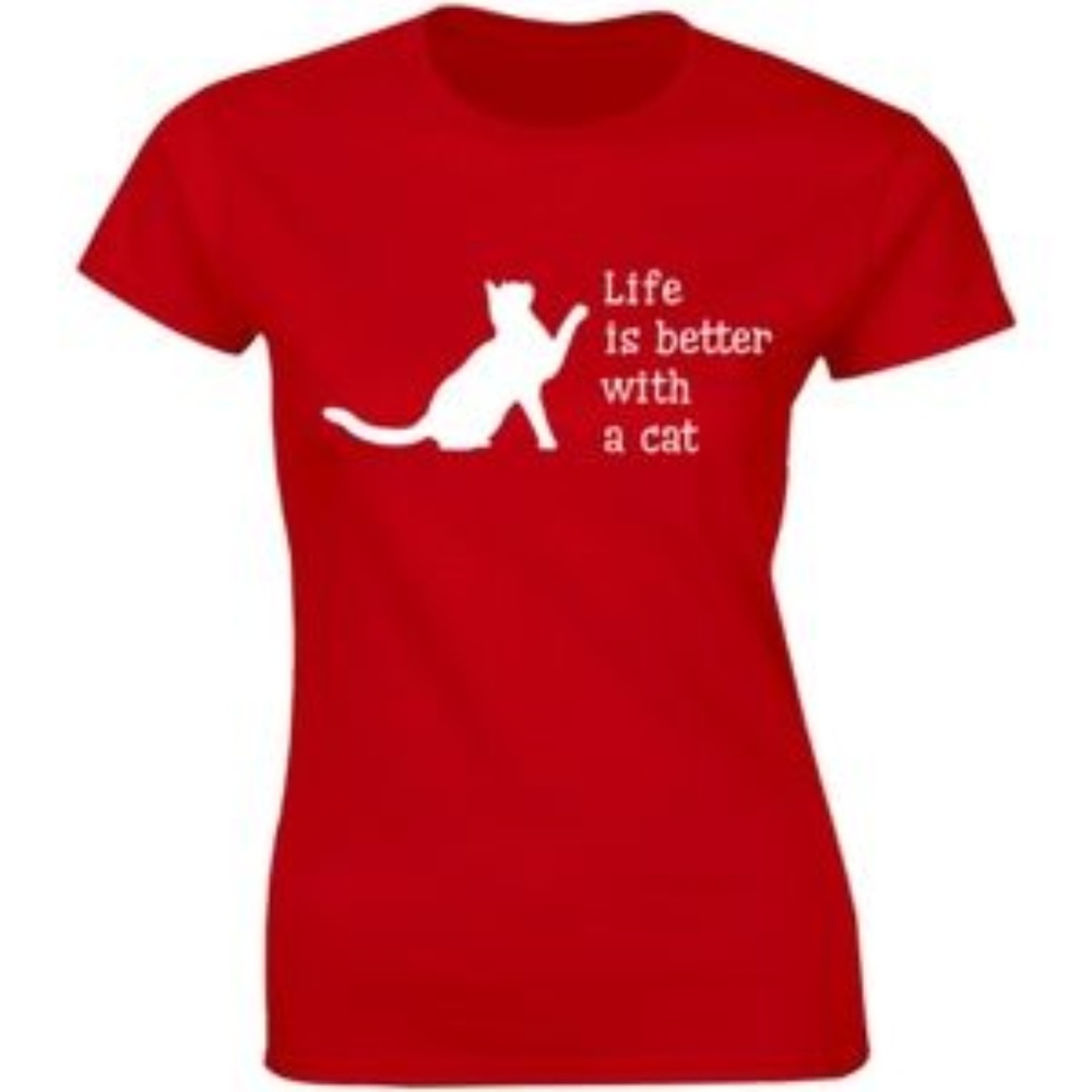 Life Is Better With A Cat Animal Rescue T-shirt
